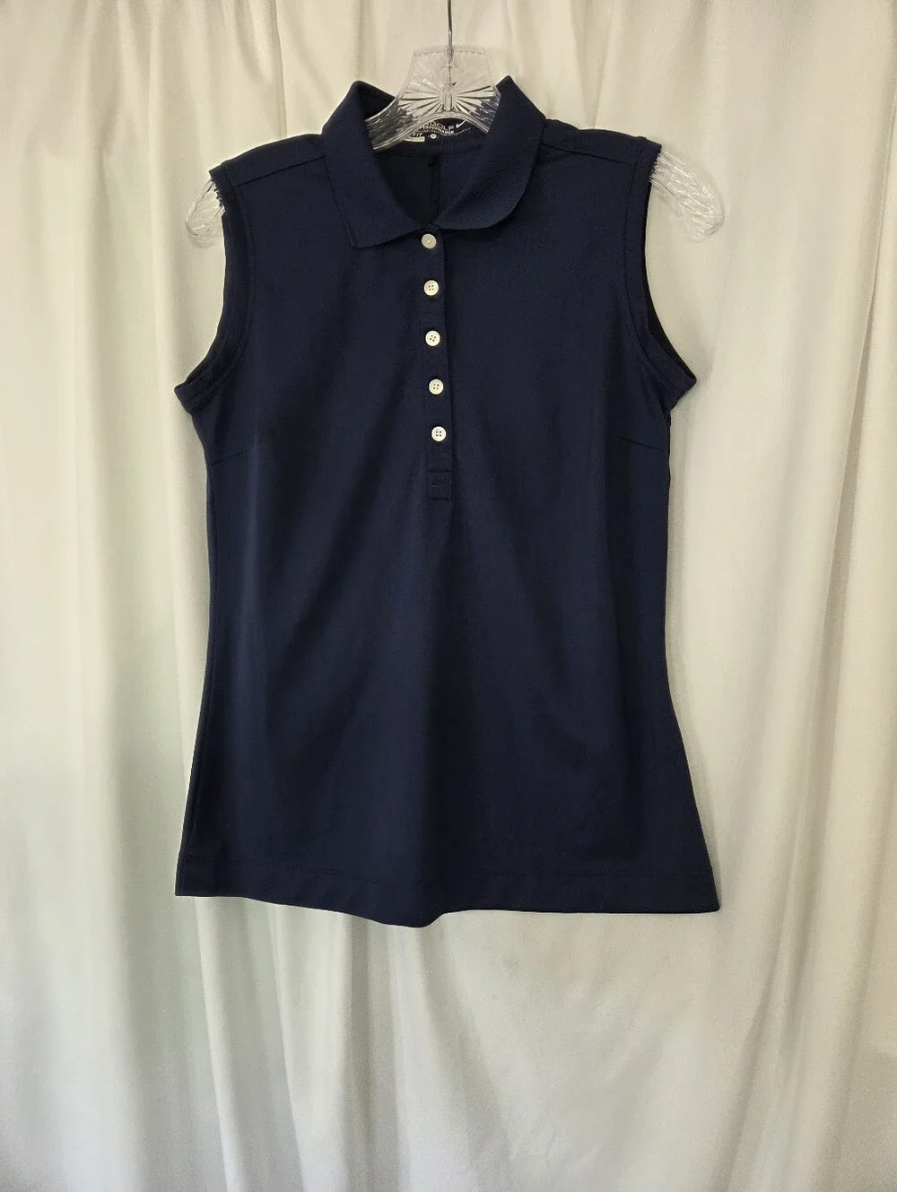 Nike Golf Performance Navy Sleeveless Polo Top Size M